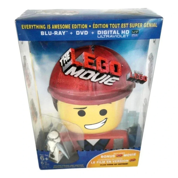 Lego Movie BluRay DVD Everything Awesome Box Set Bonus INC Vitruvius Figure New - Picture 1 of 5